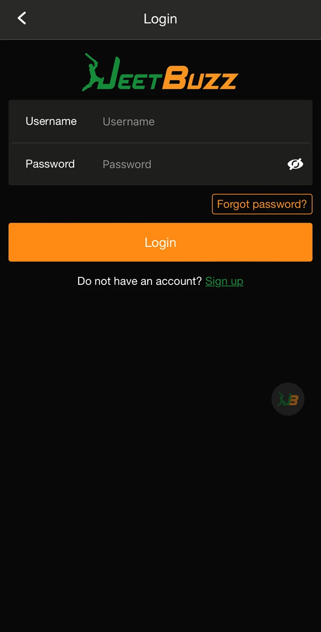 Log in to your account or create one.